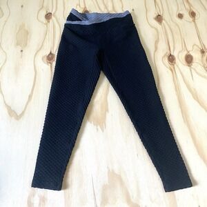 Women's Booty Enhancing Leggings Booty by Brabants Plus Large Black Texture